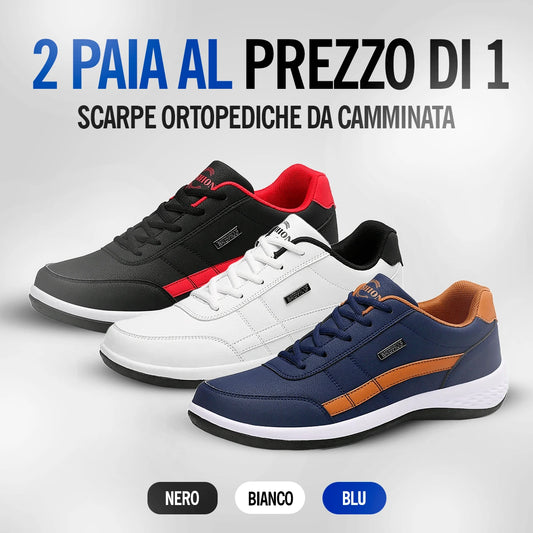 2 PAIA AL PREZZO DI 1 — Scarpe Ortopediche da Camminata OrthoX